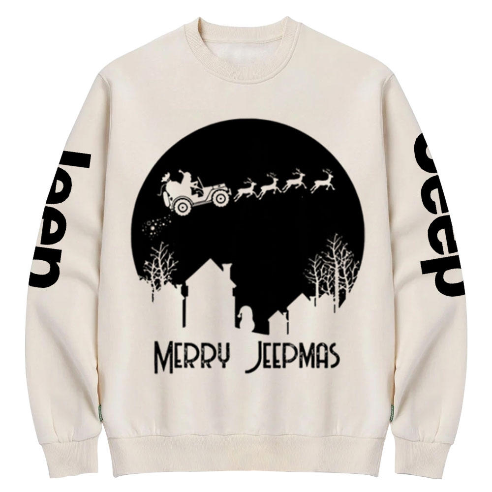 Merry Jpmas Santa Christmas Reindeer Crew Neck Sweatshirt
