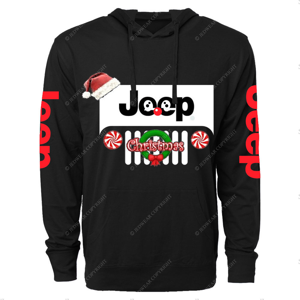Christmas Jp Reindeer Grille Oversized Lightweight Hoodie