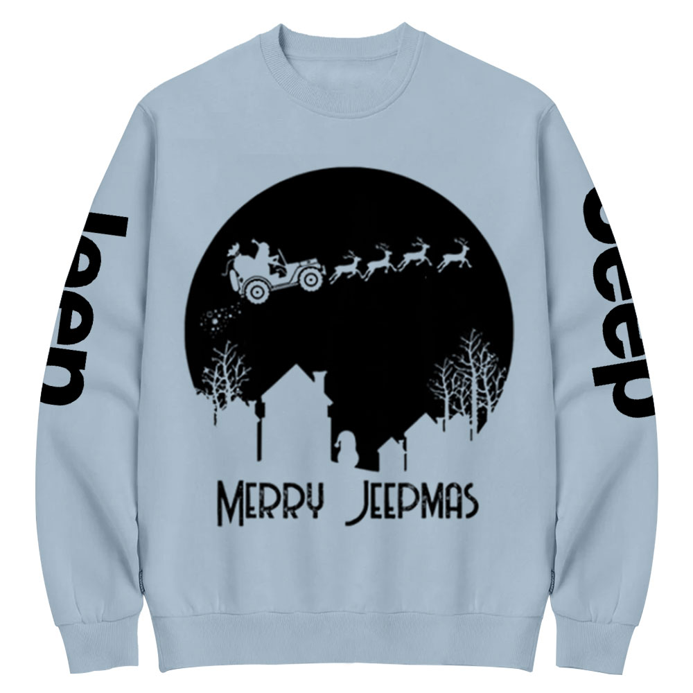 Merry Jpmas Santa Christmas Reindeer Crew Neck Sweatshirt