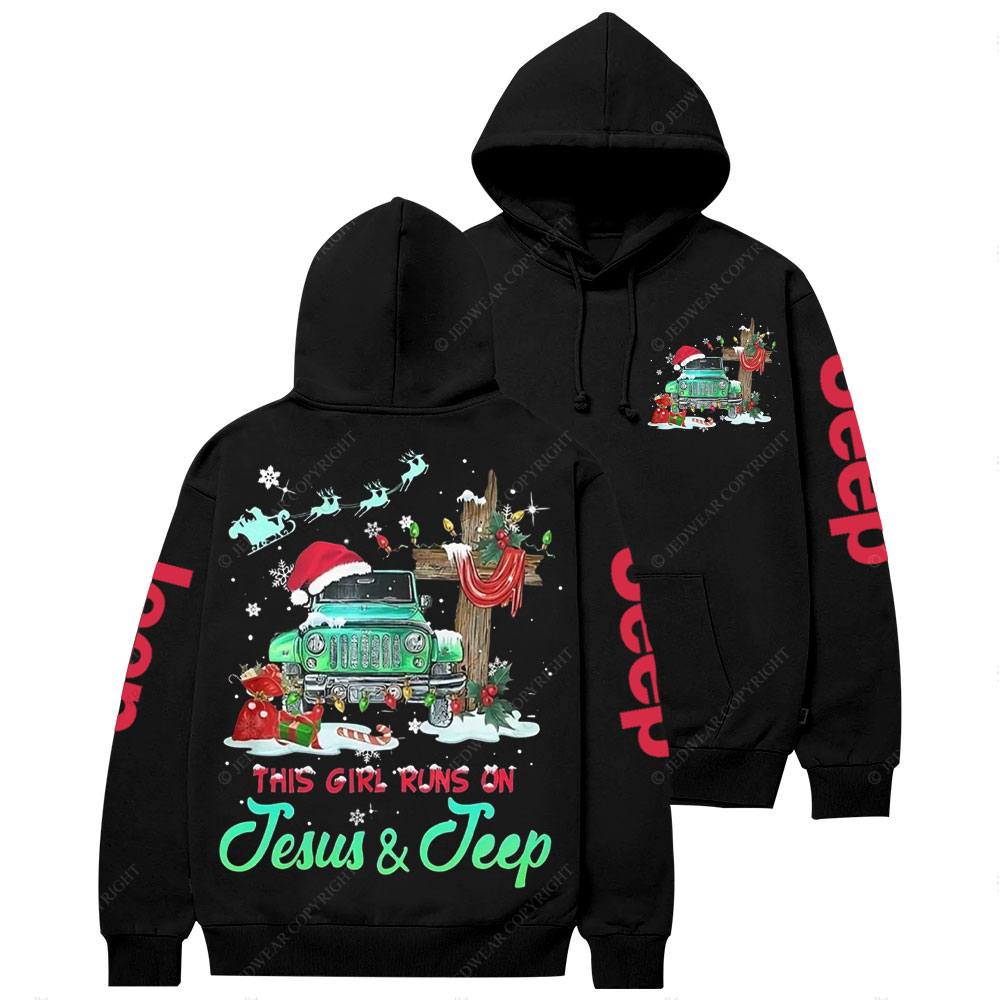 This Girl Runs On Jesus And Jp Casual Hoodie