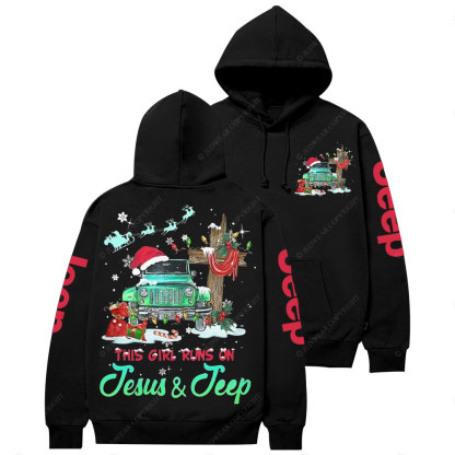 This Girl Runs On Jesus And Jp Casual Hoodie