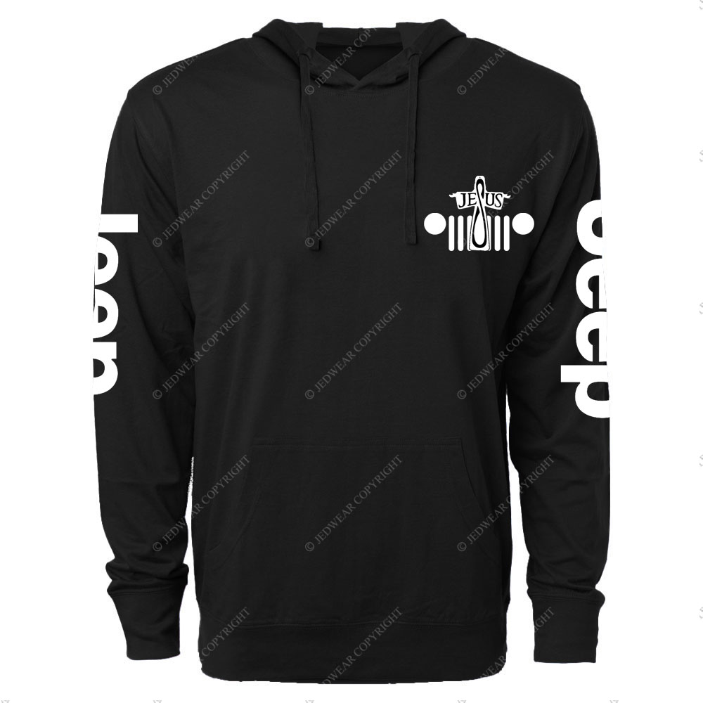 Jesus Cross Jp Grille Oversized Lightweight Hoodie