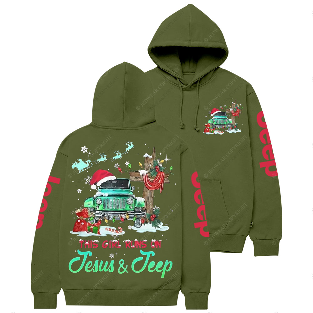 This Girl Runs On Jesus And Jp Casual Hoodie
