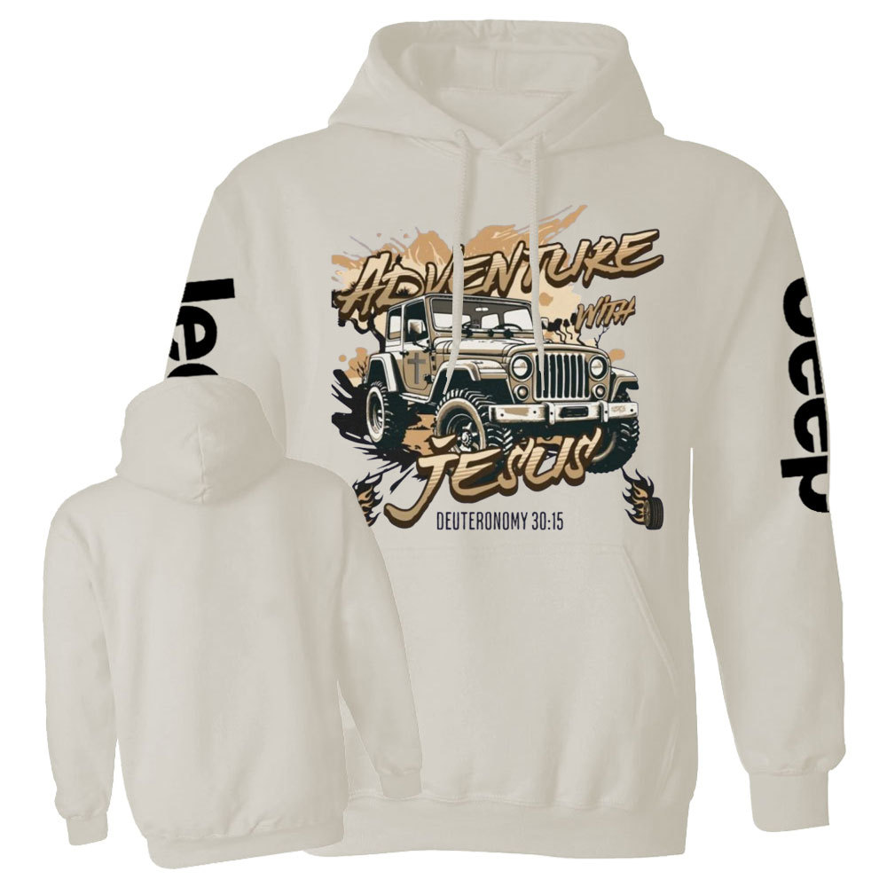 Adventure with Jesus Deut 30:15 Jp Lover Casual Hoodie