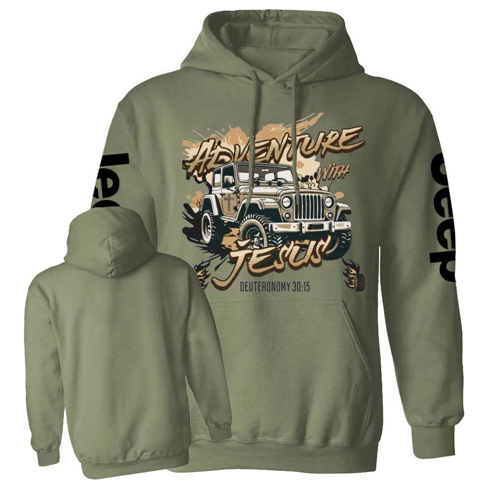 Adventure with Jesus Deut 30:15 Jp Lover Casual Hoodie