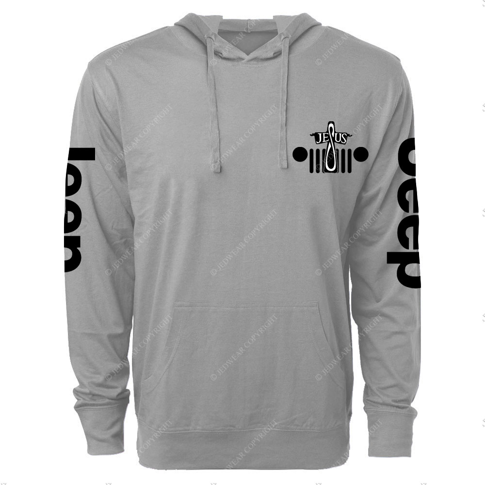Jesus Cross Jp Grille Oversized Lightweight Hoodie