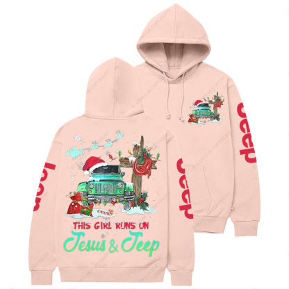 This Girl Runs On Jesus And Jp Casual Hoodie