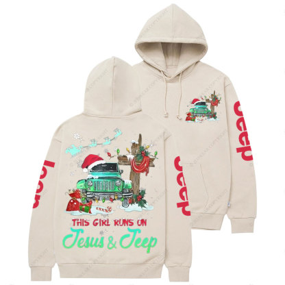 This Girl Runs On Jesus And Jp Casual Hoodie