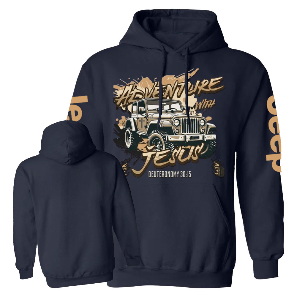 Adventure with Jesus Deut 30:15 Jp Lover Casual Hoodie