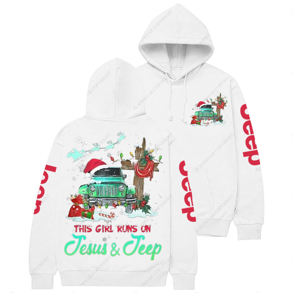 This Girl Runs On Jesus And Jp Casual Hoodie