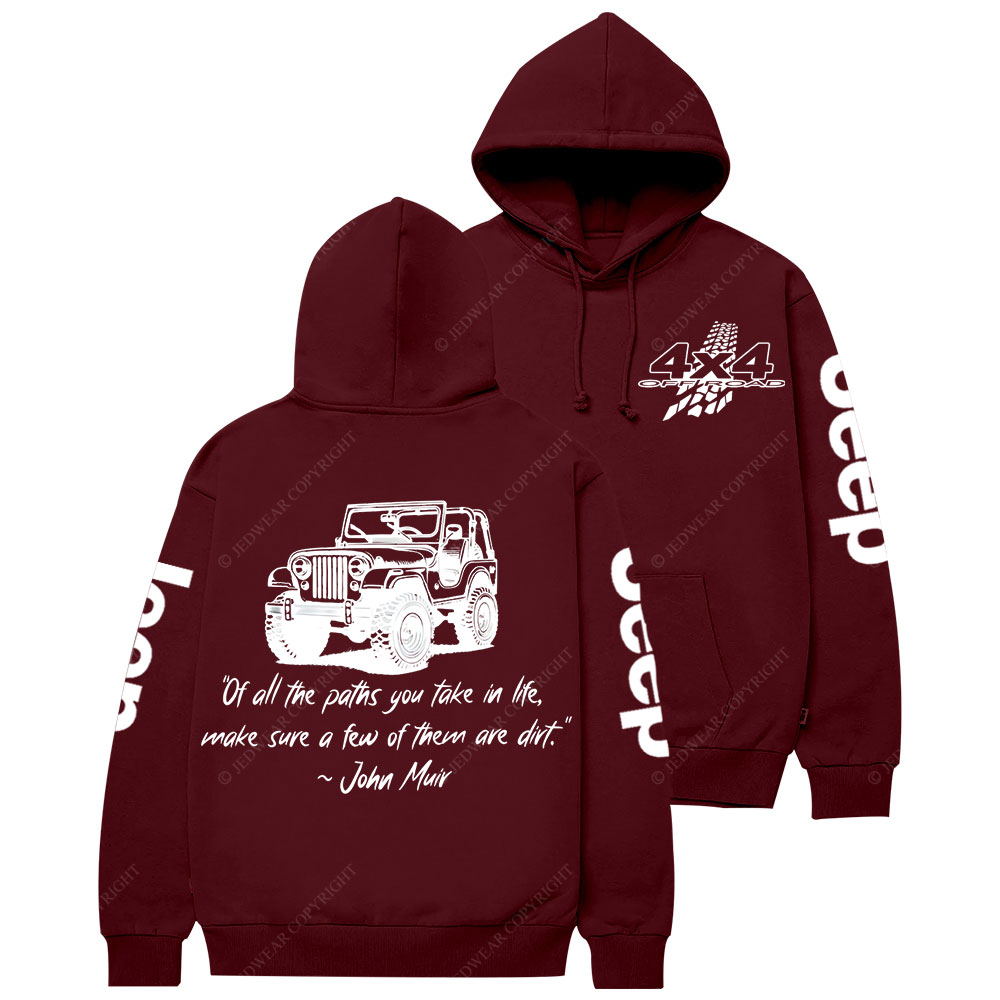 Dirt Path John Muir Quote Jp Offroad Casual Hoodie