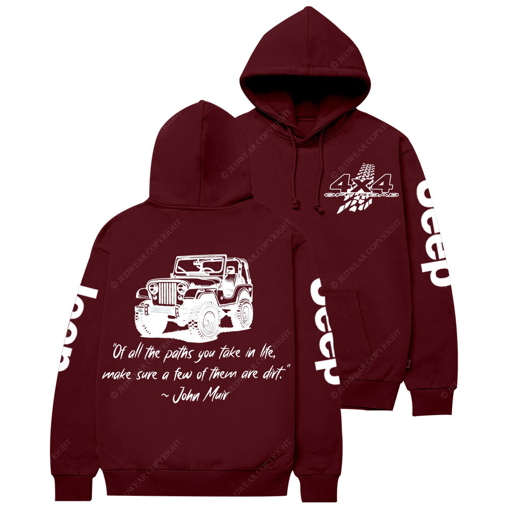 Dirt Path John Muir Quote Jp Offroad Casual Hoodie