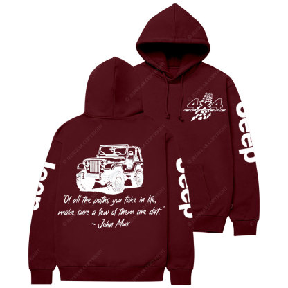 Dirt Path John Muir Quote Jp Offroad Casual Hoodie