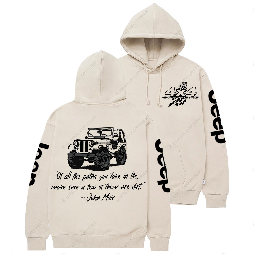 Dirt Path John Muir Quote Jp Offroad Casual Hoodie