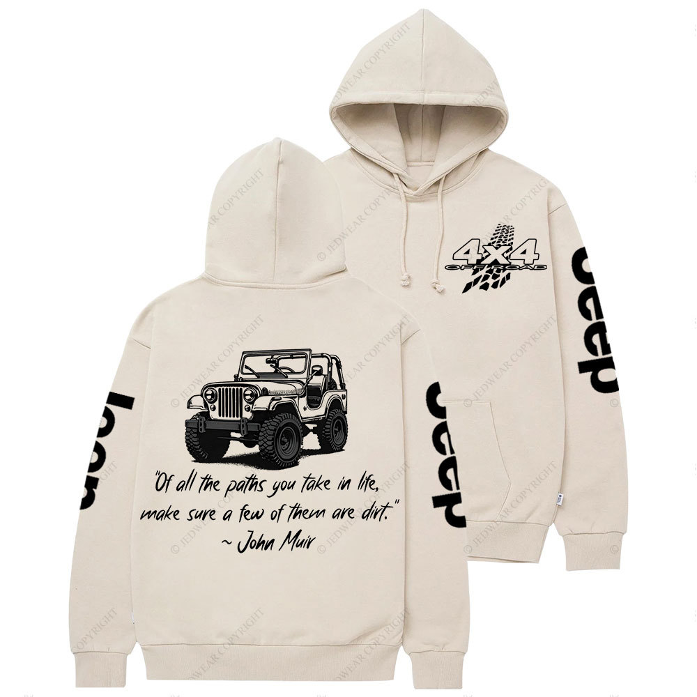 Dirt Path John Muir Quote Jp Offroad Casual Hoodie