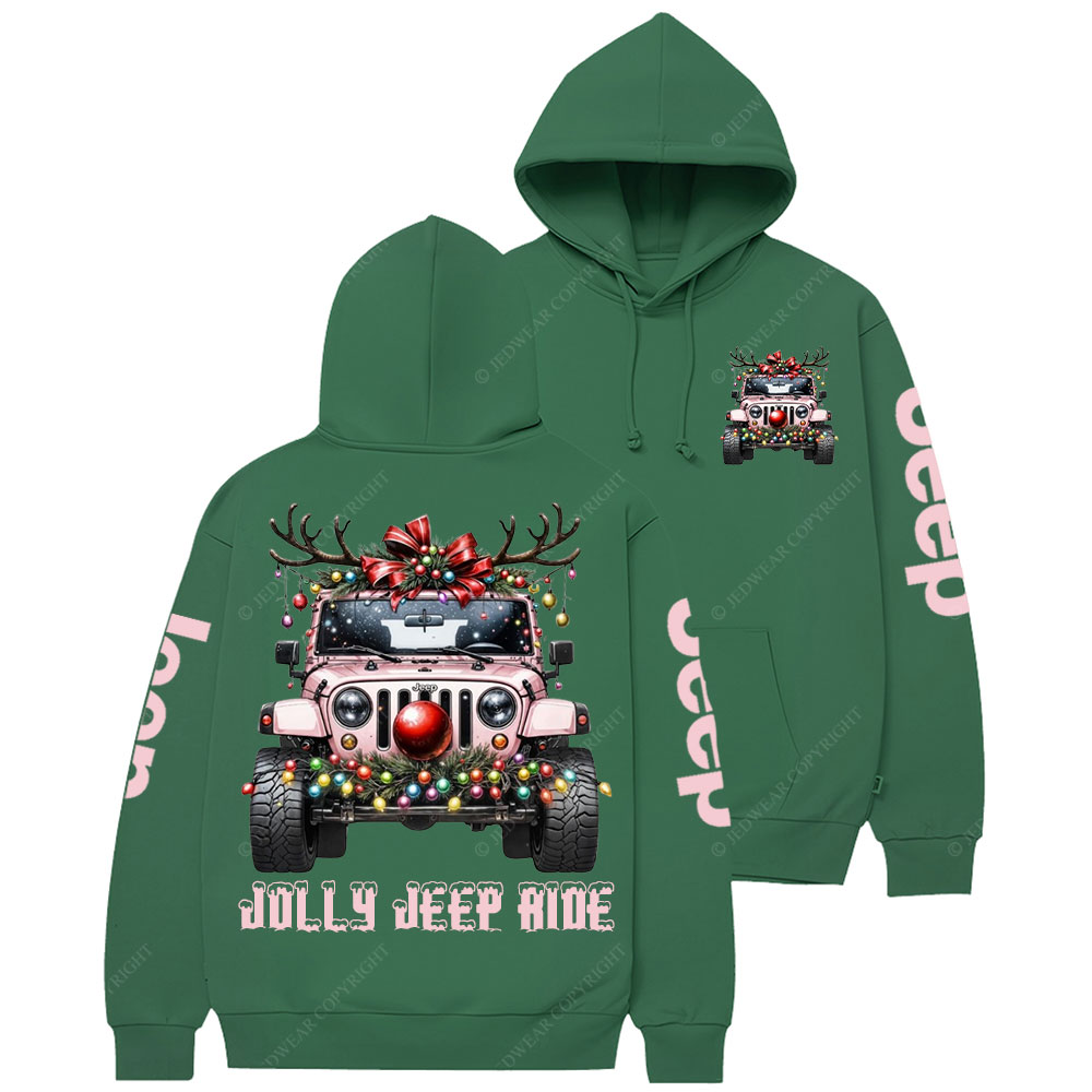Jolly Jp Ride Pink Christmas Casual Hoodie