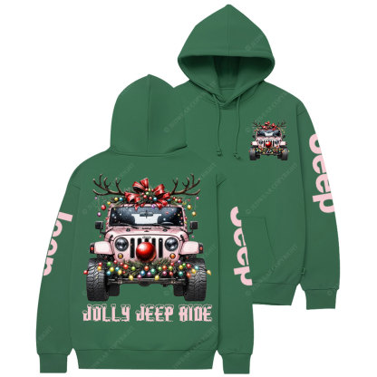 Jolly Jp Ride Pink Christmas Casual Hoodie