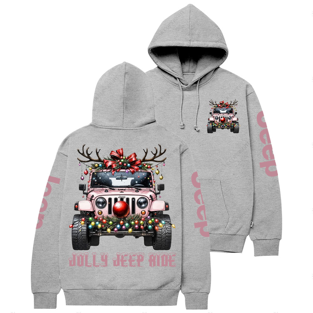Jolly Jp Ride Pink Christmas Casual Hoodie