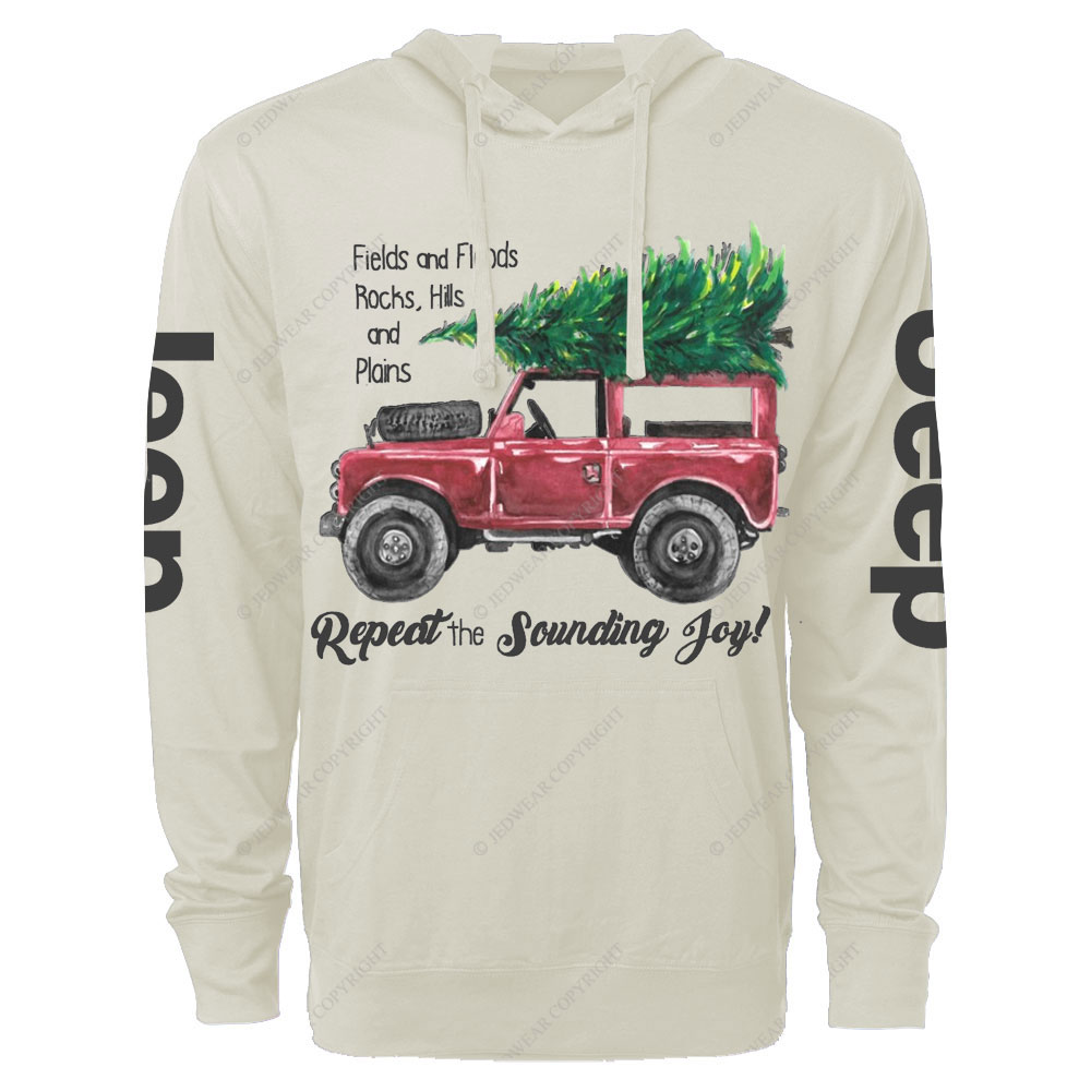 Christmas Joy Jp Watercolor Print Oversized Lightweight Hoodie