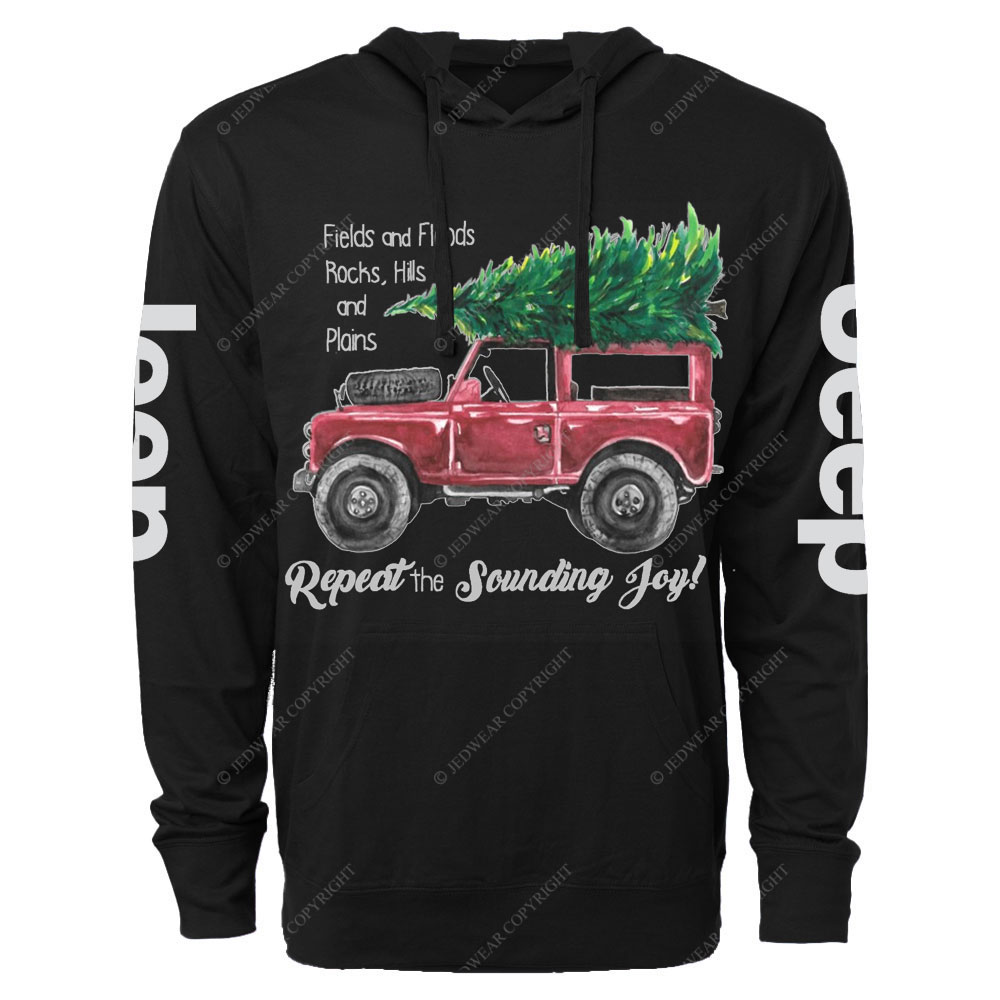 Christmas Joy Jp Watercolor Print Oversized Lightweight Hoodie