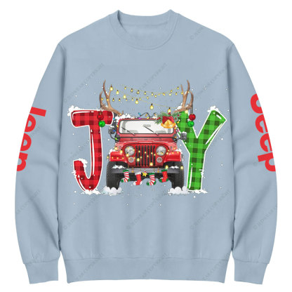 Joy Jp Xmas Merry Christmas Crew Neck Sweatshirt
