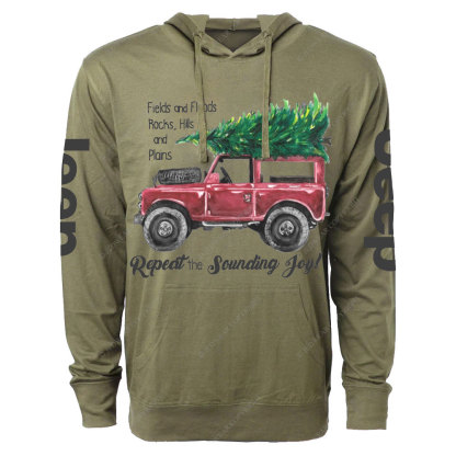 Christmas Joy Jp Watercolor Print Oversized Lightweight Hoodie