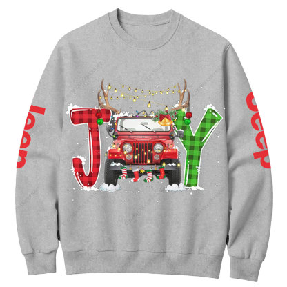 Joy Jp Xmas Merry Christmas Crew Neck Sweatshirt