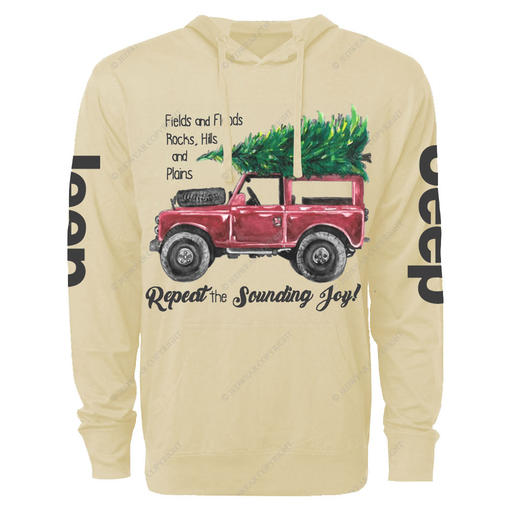 Christmas Joy Jp Watercolor Print Oversized Lightweight Hoodie