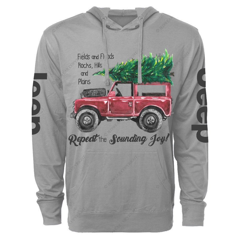 Christmas Joy Jp Watercolor Print Oversized Lightweight Hoodie