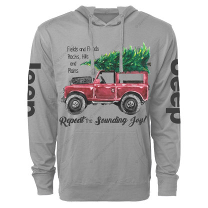Christmas Joy Jp Watercolor Print Oversized Lightweight Hoodie