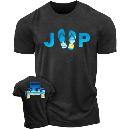 Jp Car With Beach Flip Flops T-Shirt