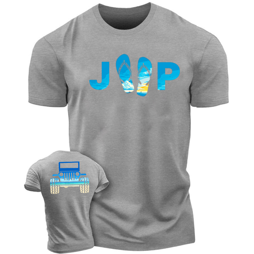 Jp Car With Beach Flip Flops T-Shirt