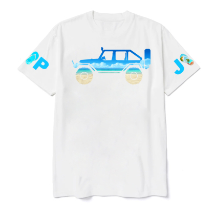 Jp Car With Blue Beach T-Shirt