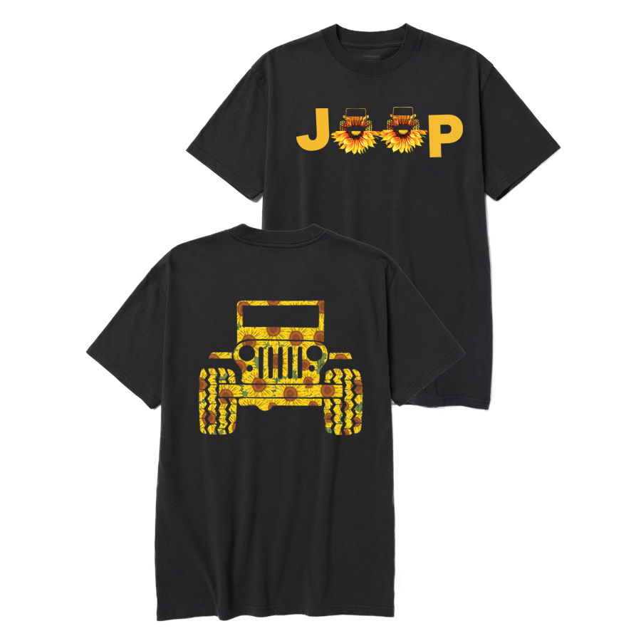 Jp Car With Sunflowers Jp T-Shirt
