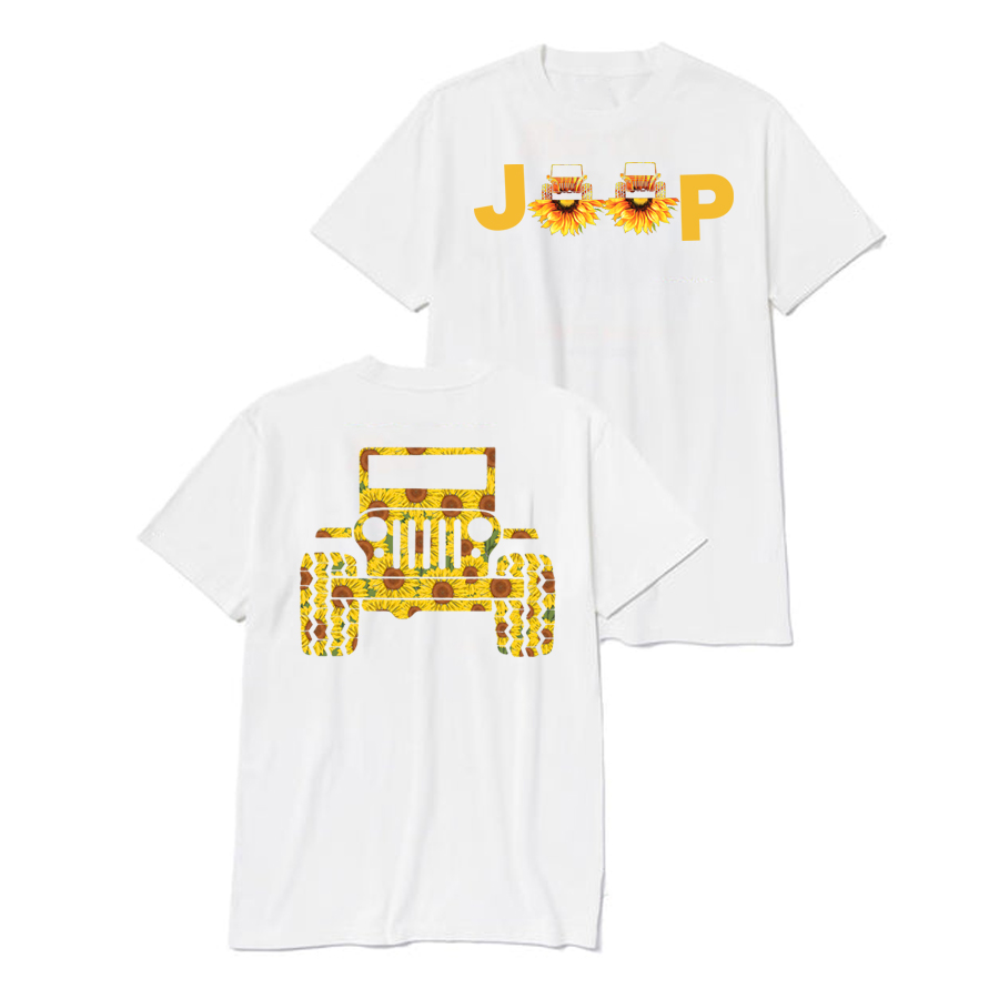 Jp Car With Sunflowers Jp T-Shirt