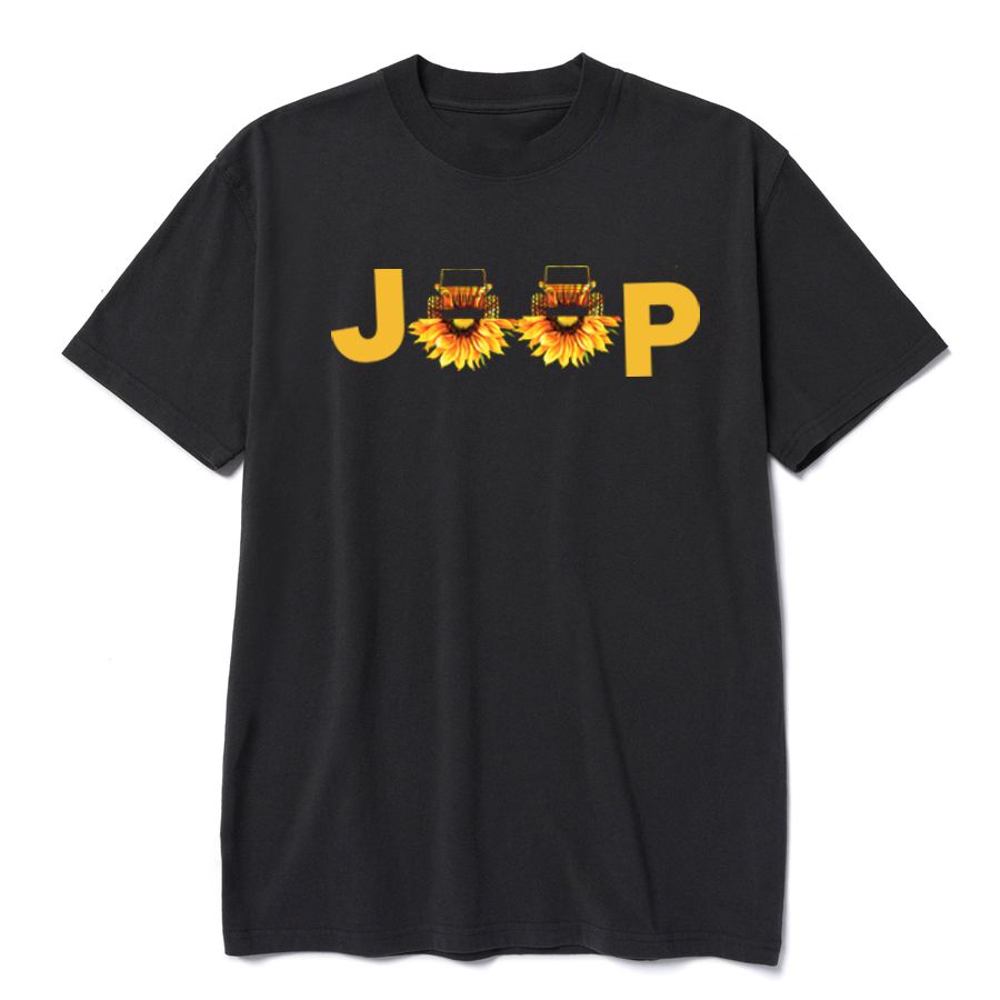 Jp Car With Sunflowers Jp T-Shirt