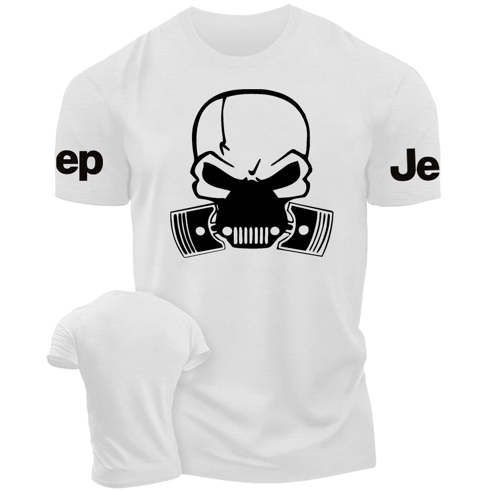 Jp Skull Black White Design T-Shirt