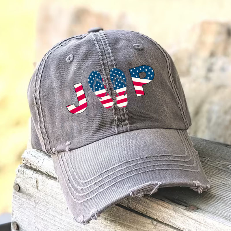 Jp USA Flag Flip Flop Baseball Cap