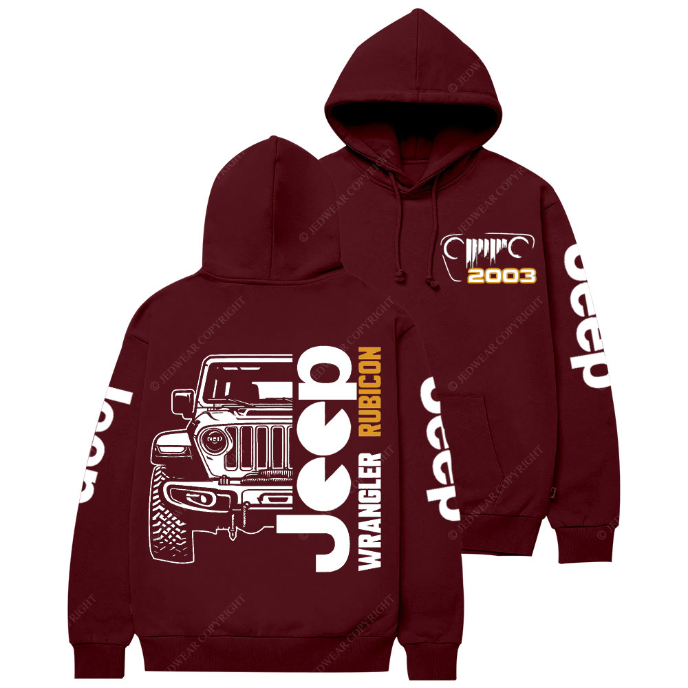 Jp Wrangler Rubicon Grille Since 2003 Casual Hoodie