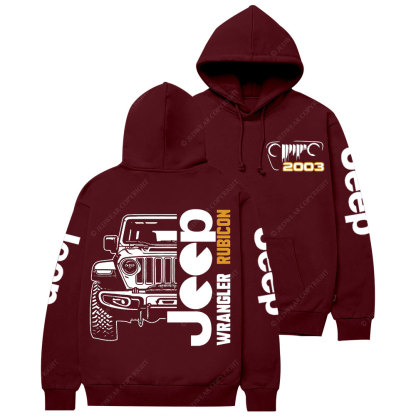 Jp Wrangler Rubicon Grille Since 2003 Casual Hoodie