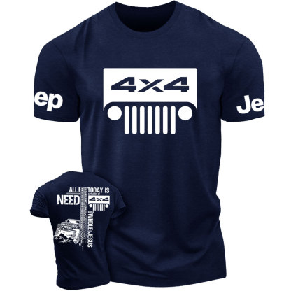 All I Need Today Is Jp And A Whole Jesus 4x4 Double Printed T-Shirt