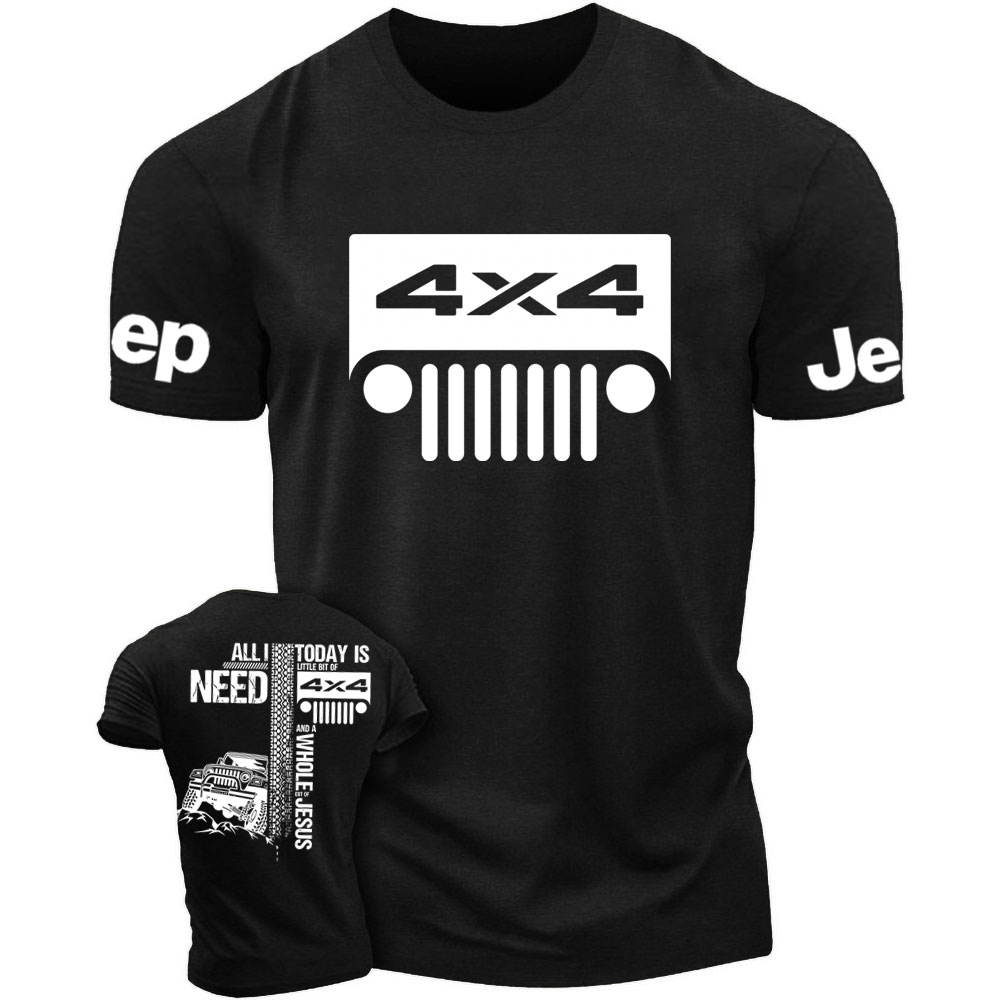All I Need Today Is Jp And A Whole Jesus 4x4 Double Printed T-Shirt