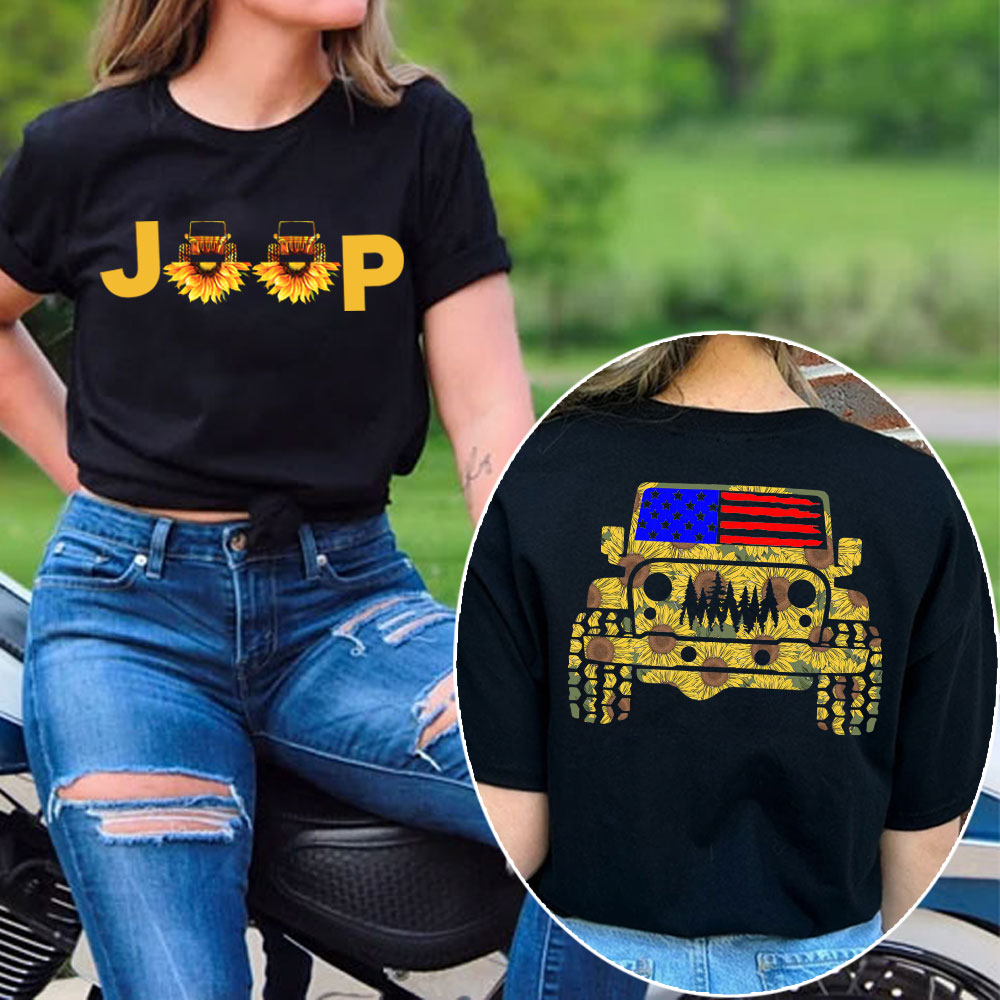 Jp Flag Adventure Grill Sunflowers Transfer Women T-Shirt