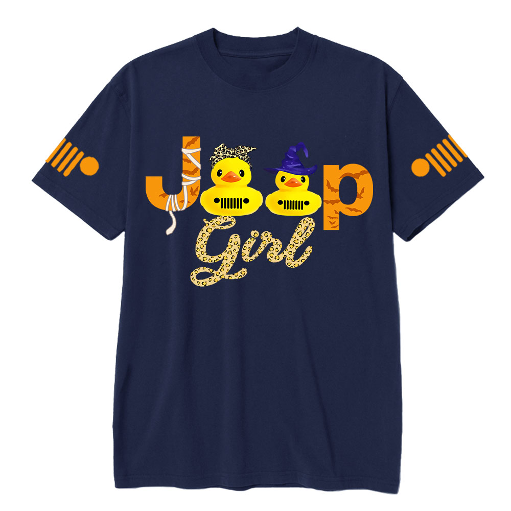 Jp Leopard print Girl Halloween Rubber Duck T-shirt