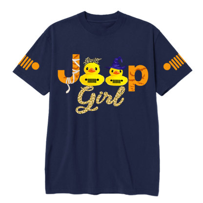 Jp Leopard print Girl Halloween Rubber Duck T-shirt