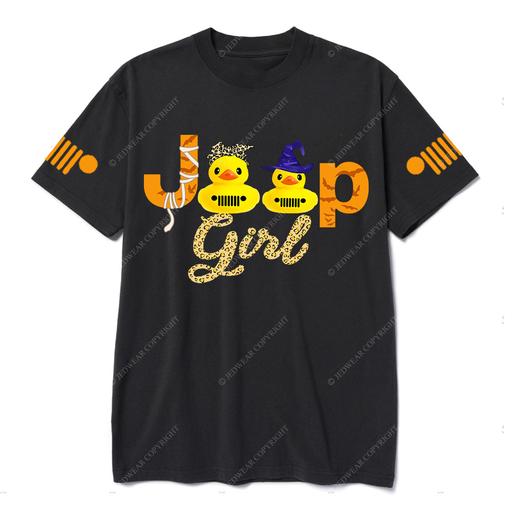Jp Leopard print Girl Halloween Rubber Duck T-shirt