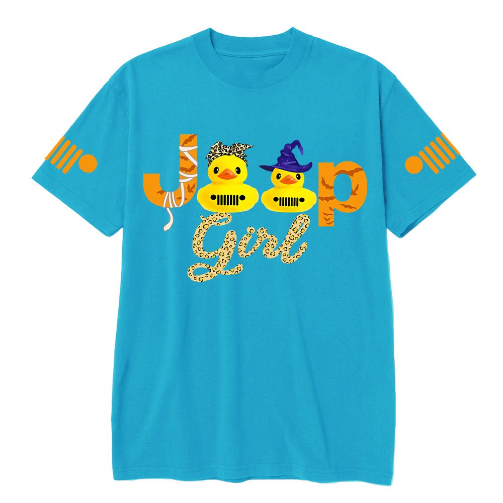 Jp Leopard print Girl Halloween Rubber Duck T-shirt