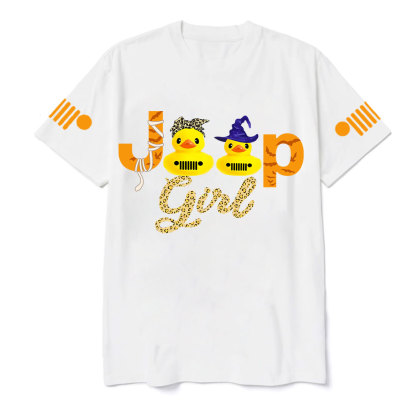Jp Leopard print Girl Halloween Rubber Duck T-shirt