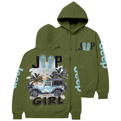 Jp Beach Flip Flops Girl Casual Hoodie