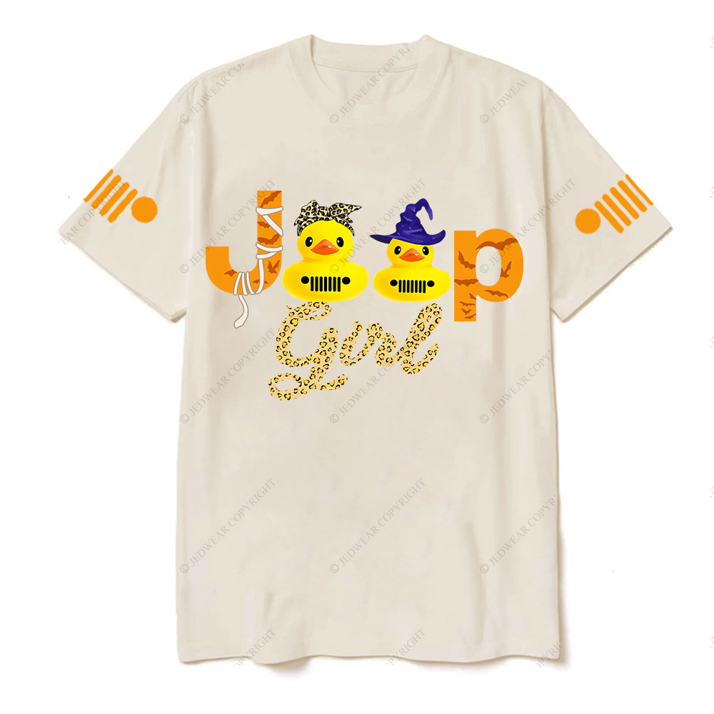 Jp Leopard print Girl Halloween Rubber Duck T-shirt